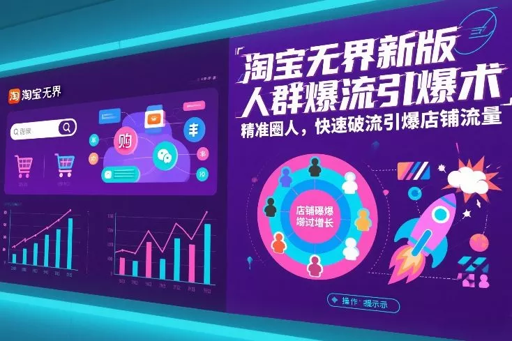 淘宝无界新版人群爆流引爆术,精准圈人,快速破流引爆店铺流量 淘宝无界新版人群爆流引爆术,精准圈人,快速破流引爆店铺流量