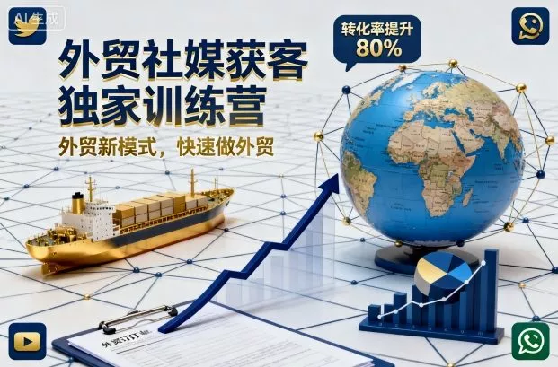 外贸社媒获客独家训练营，外贸新模式，快速做外贸(更新26年5月) - 项目资源网