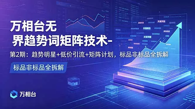 万相台无界趋势词矩阵技术-第2期:趋势明星+低价引流+矩阵计划,标品非标品全拆解 万相台无界趋势词矩阵技术-第2期:趋势明星+低价引流+矩阵计划,标品非标品全拆解