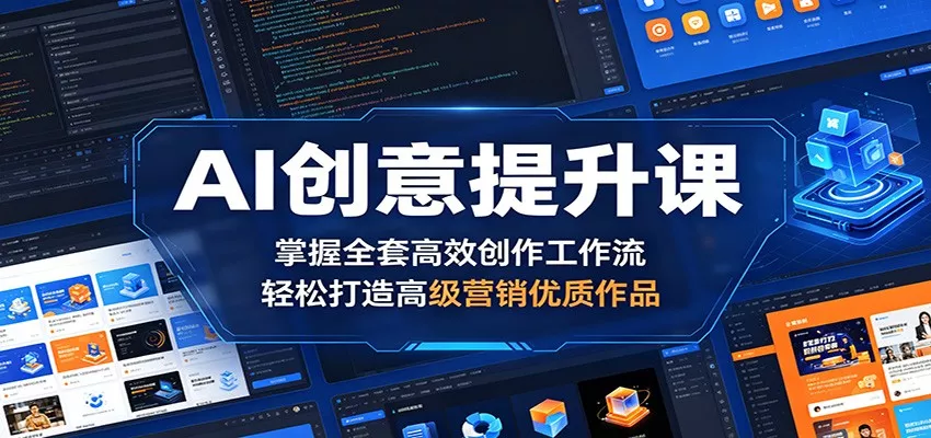 AI创意提升课：掌握全套高效创作工作流，轻松打造高级营销优质作品 - 项目资源网