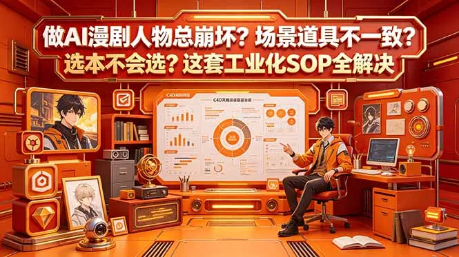 做AI漫剧人物总崩坏?场景道具不一致?选本不会选?这套工业化SOP全解决 (更新 做AI漫剧人物总崩坏?场景道具不一致?选本不会选?这套工业化SOP全解决 (更新