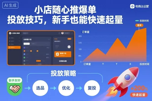 小店随心推爆单投放技巧，新手也能快速起量 - 项目资源网