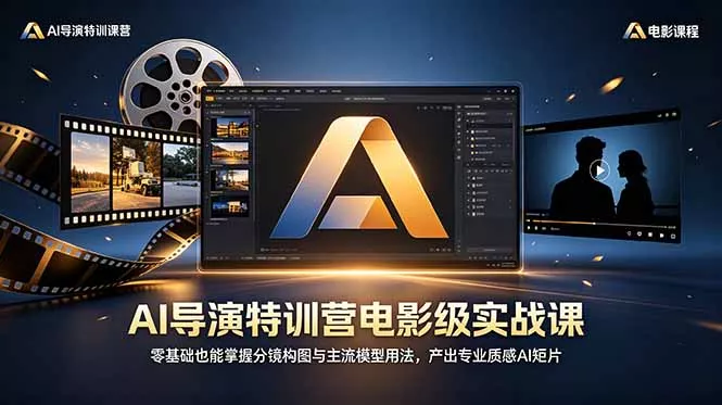 AI导演特训营电影级实战课，零基础也能掌握分镜构图与主流模型用法，产出专业质感AI短片 - 项目资源网
