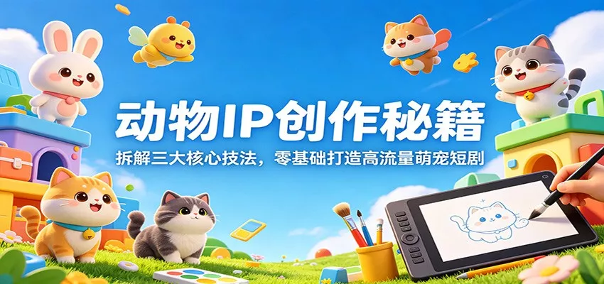 动物IP创作秘籍：拆解三大核心技法，零基础打造高流量萌宠短剧 - 项目资源网