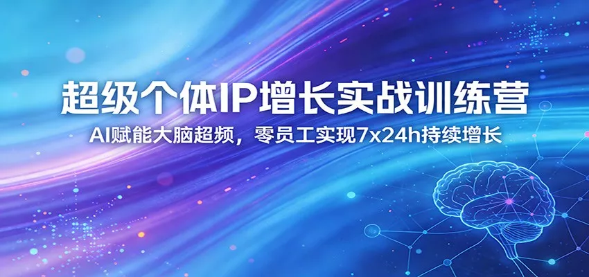 超级个体IP增长实战训练营：AI赋能大脑超频，零员工实现7x24h持续增长(更新) - 项目资源网