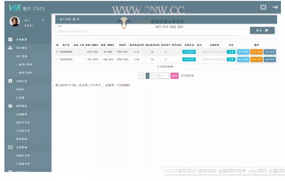 图片[3] - USDT虚拟货币 接单返利 金融理财程序 - 项目资源网