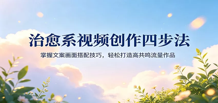治愈系视频创作四步法:掌握文案画面搭配技巧,轻松打造高共鸣流量作品 - 项目资源网