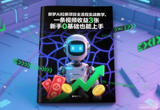 即梦AI拉新项目全流程实战教学,一条视频收益3张,新手0基础也能上手 即梦AI拉新项目全流程实战教学,一条视频收益3张,新手0基础也能上手