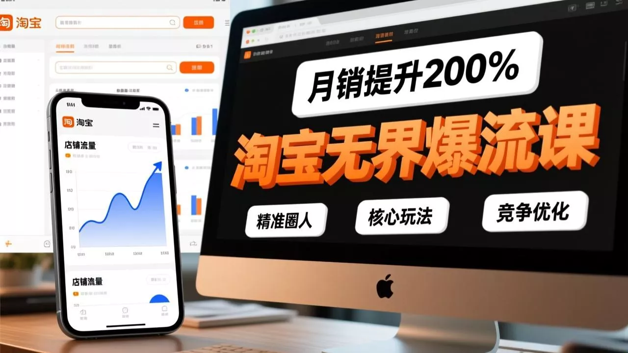 淘宝无界爆流课,精准圈人、核心玩法、竞争优化,快速引爆店铺流量,月销提升200% 淘宝无界爆流课,精准圈人、核心玩法、竞争优化,快速引爆店铺流量,月销提升200%