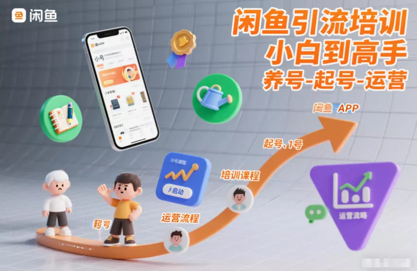 闲鱼引流培训，小白到高手，养号-起号-运营 - 项目资源网