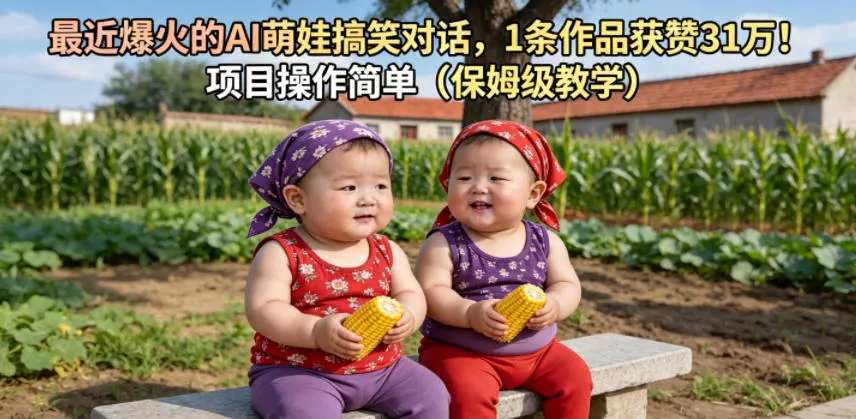 最近爆火的AI萌娃搞笑对话,1条作品获赞31W,项目操作简单(保姆级教学) 最近爆火的AI萌娃搞笑对话,1条作品获赞31W,项目操作简单(保姆级教学)