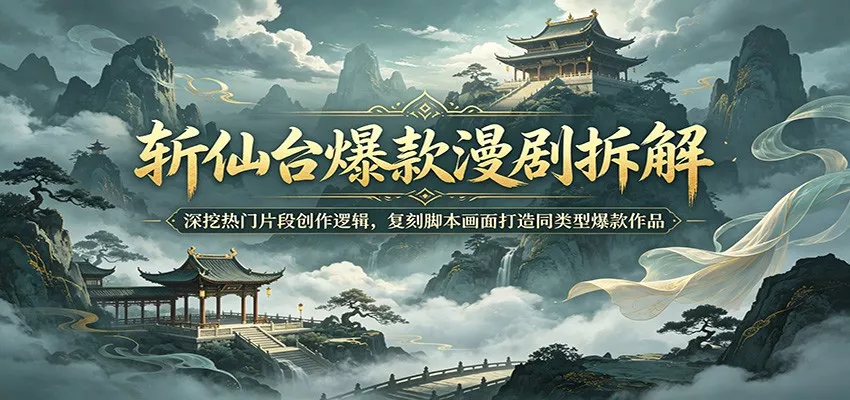 斩仙台爆款漫剧拆解：深挖热门片段创作逻辑，复刻脚本画面打造同类型爆款作品 - 项目资源网