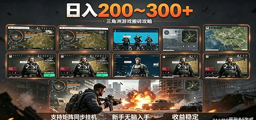 日入200~300+ 三角洲全自动搬砖项目，新手零门槛即可无脑入手 - 项目资源网