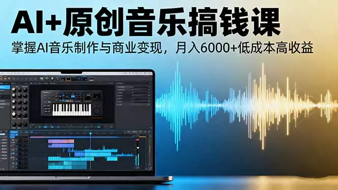 AI+原创音乐搞钱课：掌握AI音乐制作与商业变现，月入6000+低成本高收益 - 项目资源网