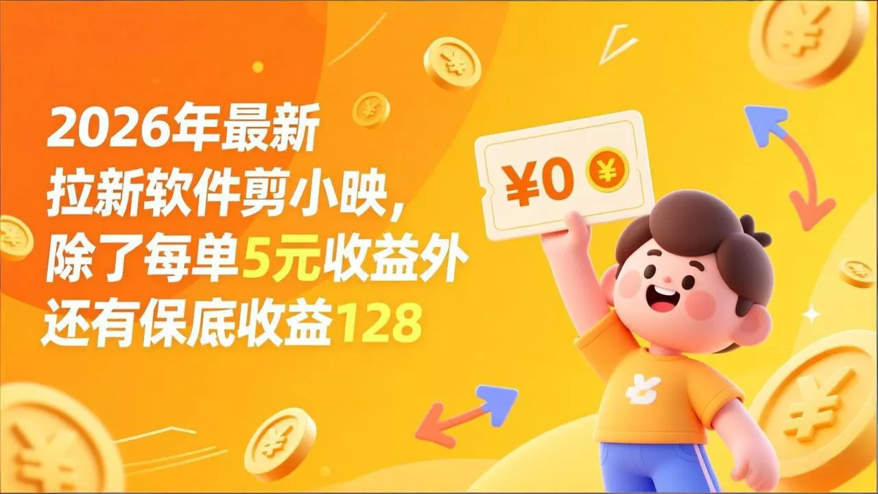 最新拉新软件剪小映,除了每单5元收益外还有保底收益128 最新拉新软件剪小映,除了每单5元收益外还有保底收益128