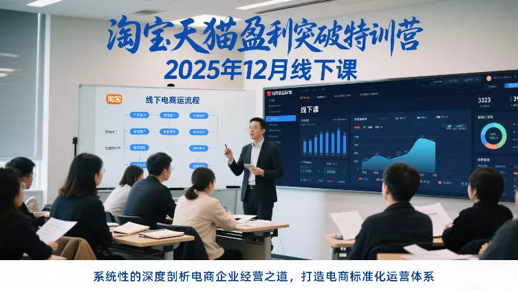 淘宝天猫盈利突破特训营25年12月线下课，系统性的深度剖析电商企业经营之道，打造电商标准化运营体系 - 项目资源网