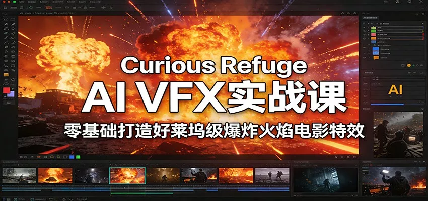 Curious Refuge AI VFX实战课，零基础打造好莱坞级爆炸火焰电影特效 - 项目资源网