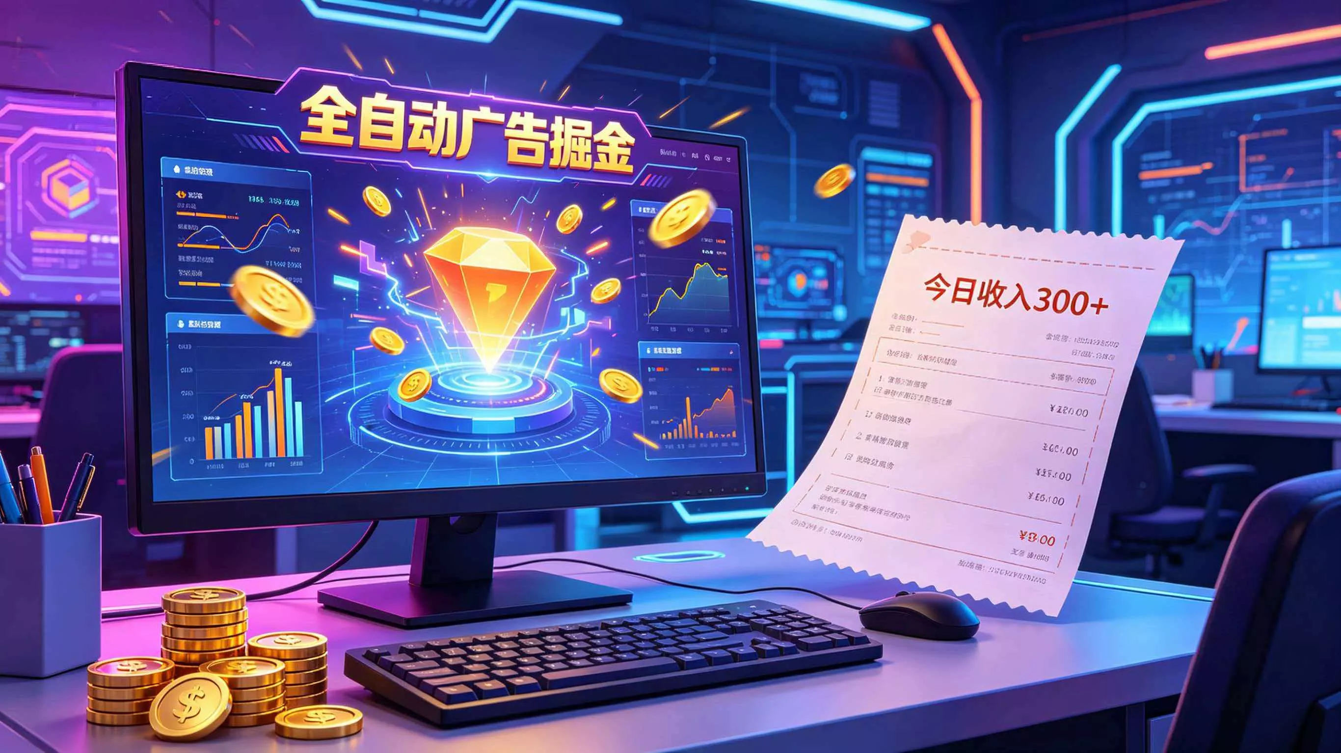 全自动广告掘金,日入300+。全程Ai自动化运行,解放双手,时间自由。收益稳定 全自动广告掘金,日入300+。全程Ai自动化运行,解放双手,时间自由。收益稳定