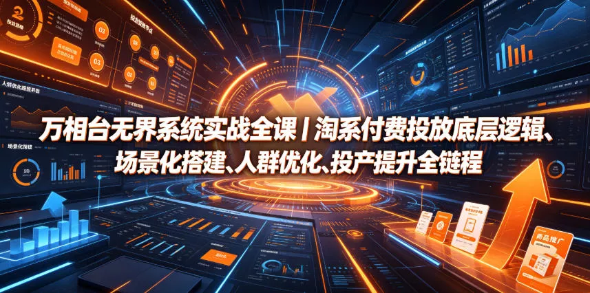 万相台无界系统实战全课｜淘系付费投放底层逻辑、场景化搭建、人群优化、投产提升全链路运营教程 - 项目资源网