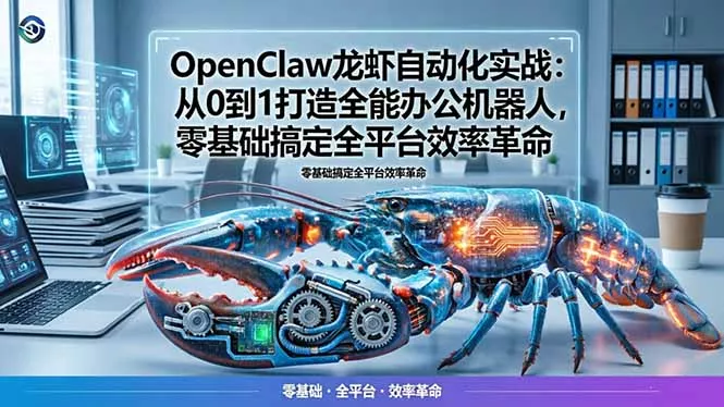 OpenClaw龙虾自动化实战:从0到1打造全能办公机器人,零基础搞定全平台效率革命 OpenClaw龙虾自动化实战:从0到1打造全能办公机器人,零基础搞定全平台效率革命