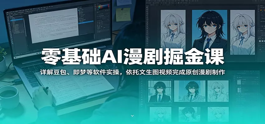 零基础AI漫剧掘金课：详解豆包、即梦等软件实操，依托文生图视频完成原创漫剧制作 - 项目资源网