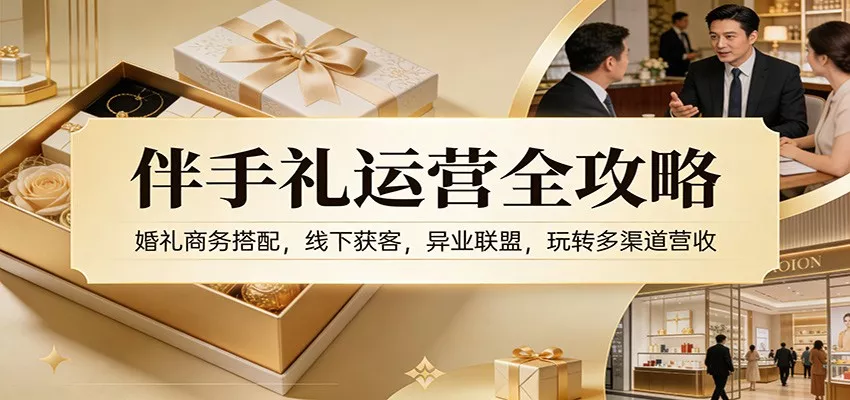 伴手礼运营全攻略：婚礼商务搭配，线下获客，异业联盟，玩转多渠道营收 - 项目资源网