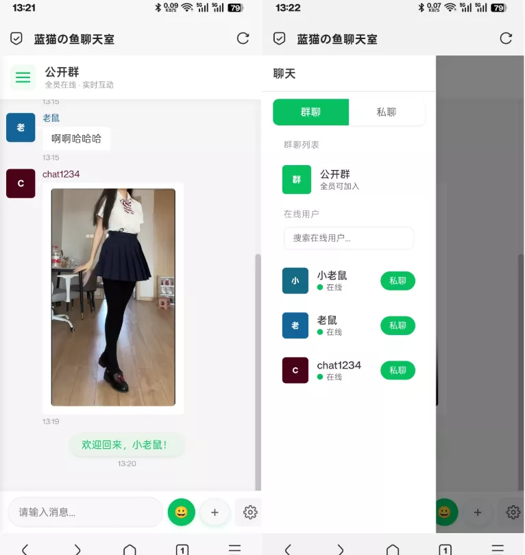 PHP实时消息聊天室源码 聊天APP源码 H5网页聊天室 PHP+WebSocket - 项目资源网