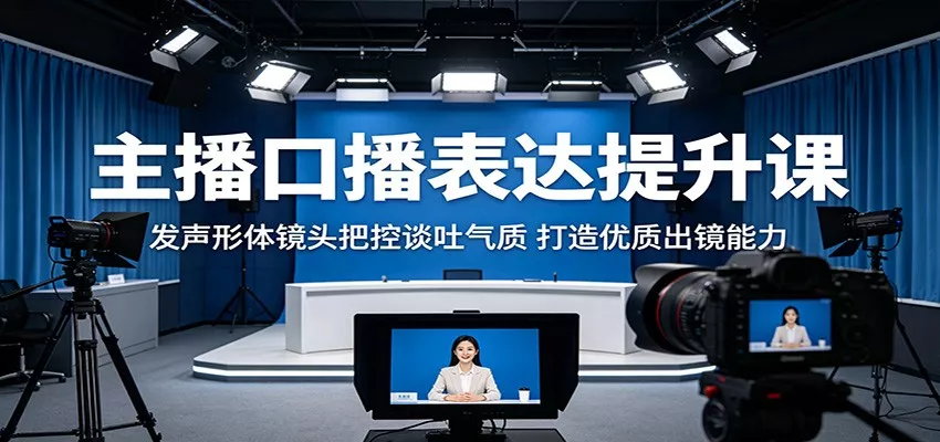 主播口播表达提升课：发声形体镜头把控谈吐气质，打造优质出镜能力 - 项目资源网