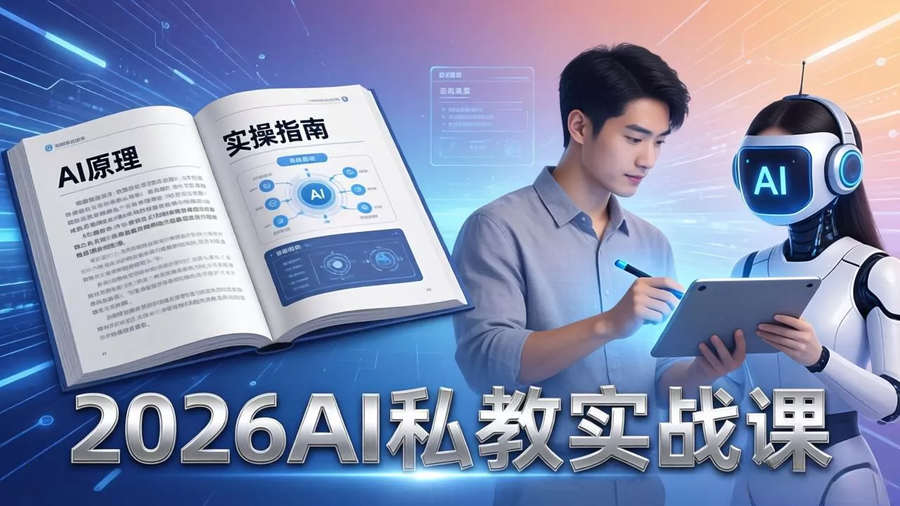 2026AI私教实战课:从AI原理到全场景实操,零基础学会用AI提效+单人单干创业 2026AI私教实战课:从AI原理到全场景实操,零基础学会用AI提效+单人单干创业