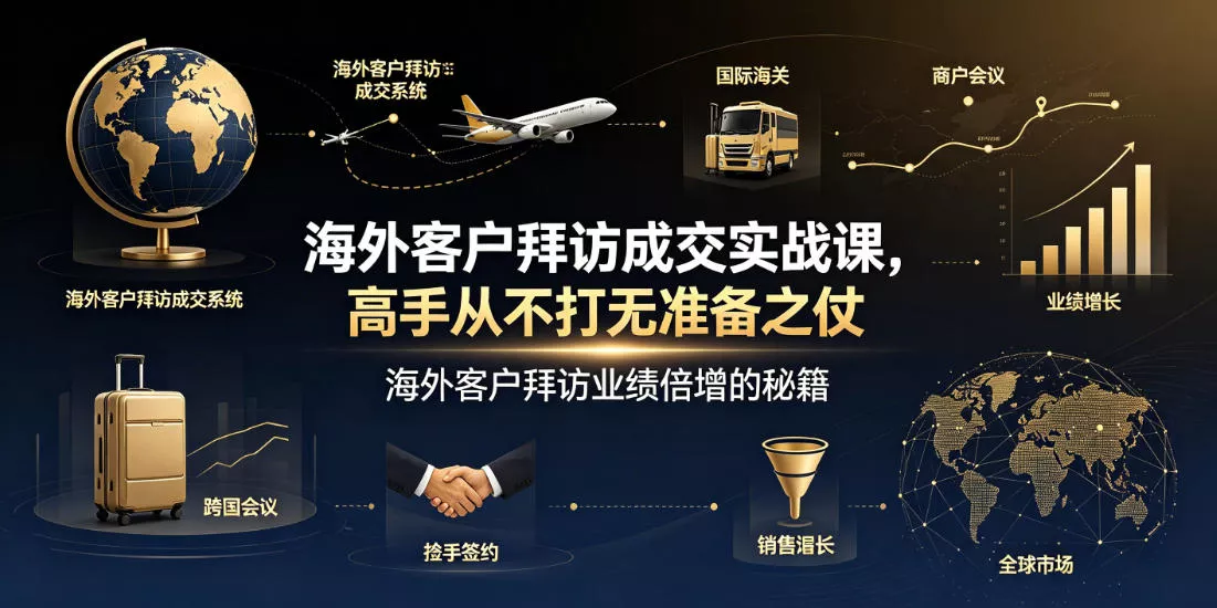 海外客户拜访成交实战课,高手从不打无准备之仗,海外客户拜访业绩倍增的秘籍 海外客户拜访成交实战课,高手从不打无准备之仗,海外客户拜访业绩倍增的秘籍