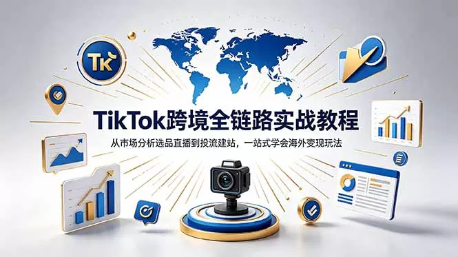 TikTok+独立站跨境基础全套教程,拆解平台盈利逻辑,新手从零跑通变现全流程 TikTok+独立站跨境基础全套教程,拆解平台盈利逻辑,新手从零跑通变现全流程
