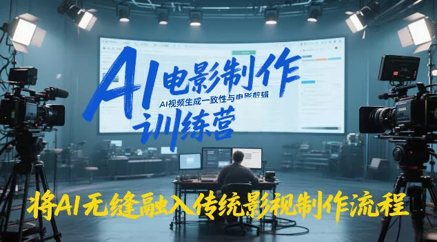 AI电影制作训练营，掌握AI视频生成一致性与电影剪辑，将AI无缝融入传统影视制作流程 - 项目资源网
