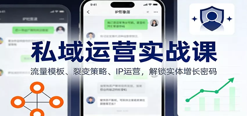 私域运营实战课：流量模板、裂变策略、 IP运营，解锁实体增长密码 - 项目资源网
