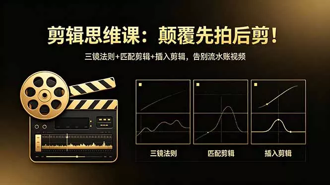剪辑思维课:颠覆先拍后剪!三镜法则+匹配剪辑+插入剪辑,告别流水账视频 剪辑思维课:颠覆先拍后剪!三镜法则+匹配剪辑+插入剪辑,告别流水账视频