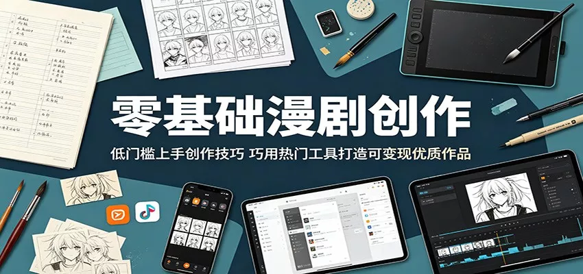 零基础漫剧创作：低门槛上手创作技巧，巧用热门工具打造可变现优质作品 - 项目资源网