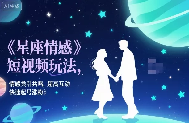 星座情感短视频玩法，情感类引共鸣，超高互动，快速起号涨粉 - 项目资源网