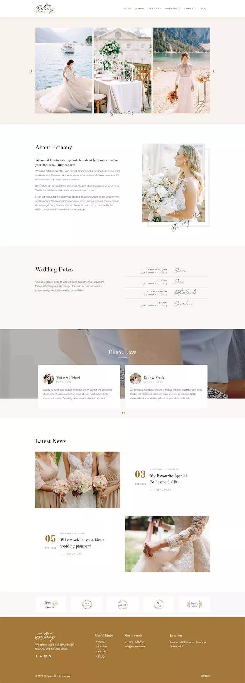 bootstrap响应式婚礼活动策划公司网页模板 - 项目资源网