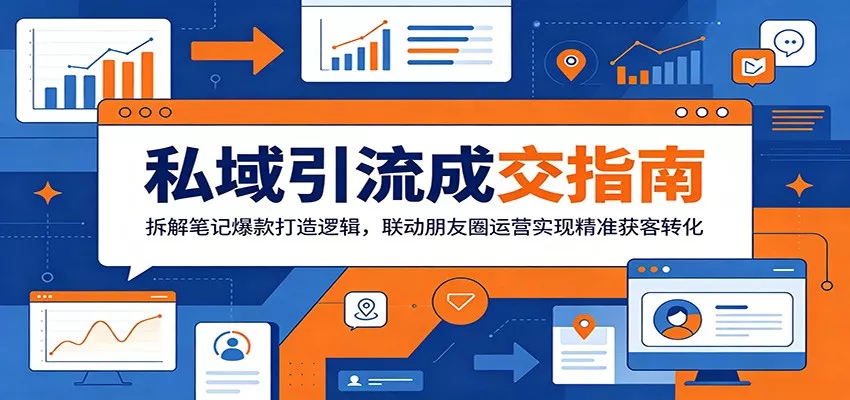 私域引流成交指南：拆解笔记爆款打造逻辑，联动朋友圈运营实现精准获客转化 - 项目资源网