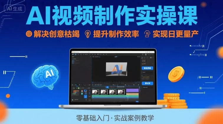 Ai视频制作实操课,解决创意枯竭、效率低下痛点,实现日更量产可持续变现(更新26年3月) Ai视频制作实操课,解决创意枯竭、效率低下痛点,实现日更量产可持续变现(更新26年3月)