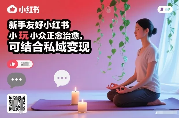 新手友好小红书小众正念治愈，玩法简单，可结合私域变现 - 项目资源网