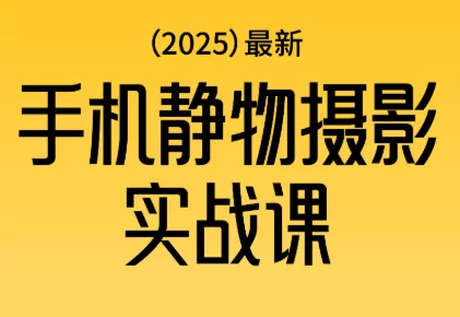 金老师·2025爆款手机静物摄影实战课 - 项目资源网