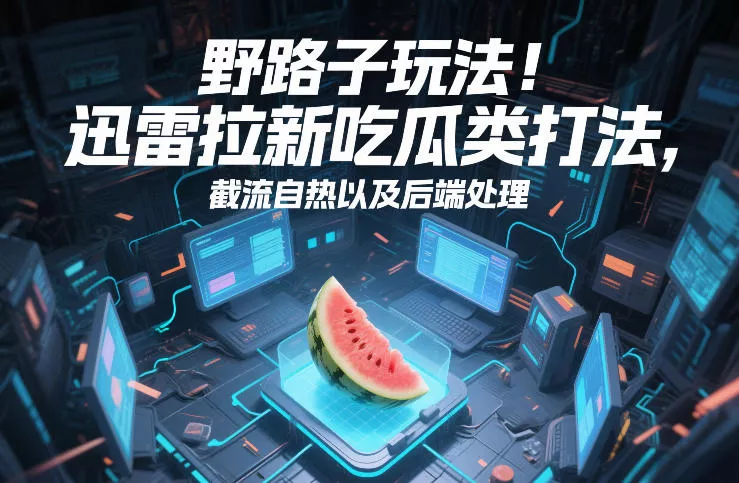 野路子玩法!迅雷拉新吃瓜类打法,截流自热以及后端处理 野路子玩法!迅雷拉新吃瓜类打法,截流自热以及后端处理