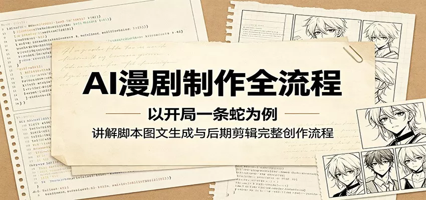 AI漫剧制作全流程：以开局一条蛇为例，讲解脚本图文生成与后期剪辑完整创作流程 - 项目资源网