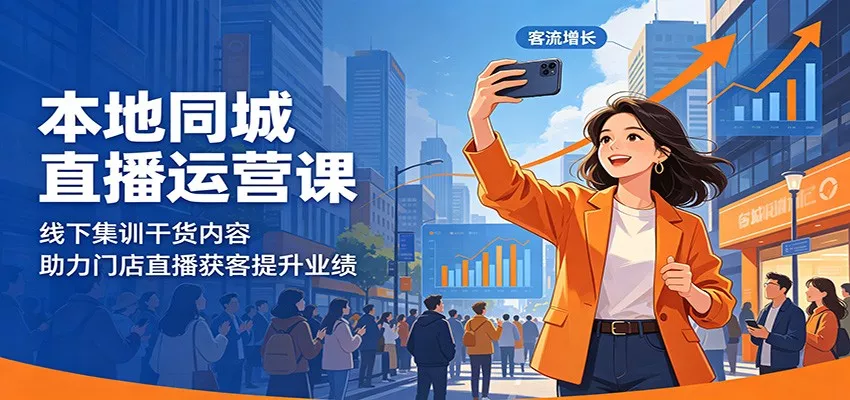 本地同城直播运营课：线下集训干货内容，助力门店直播获客提升业绩 - 项目资源网