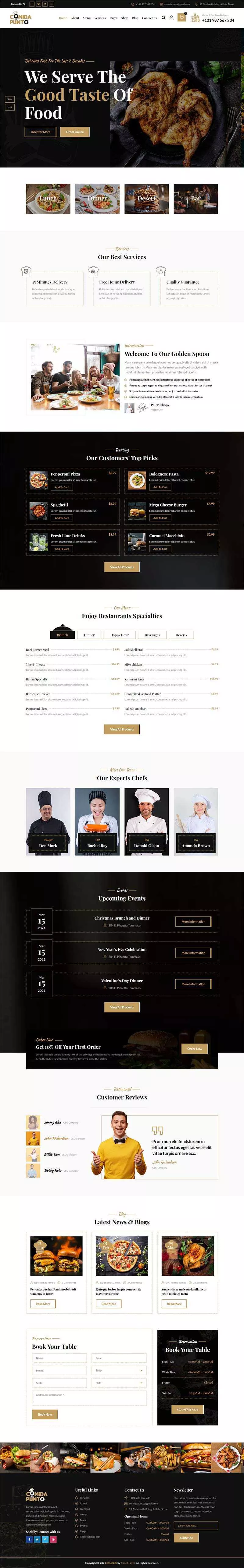 bootstrap多功能的美食餐厅外卖预订HTML5模板 - 项目资源网