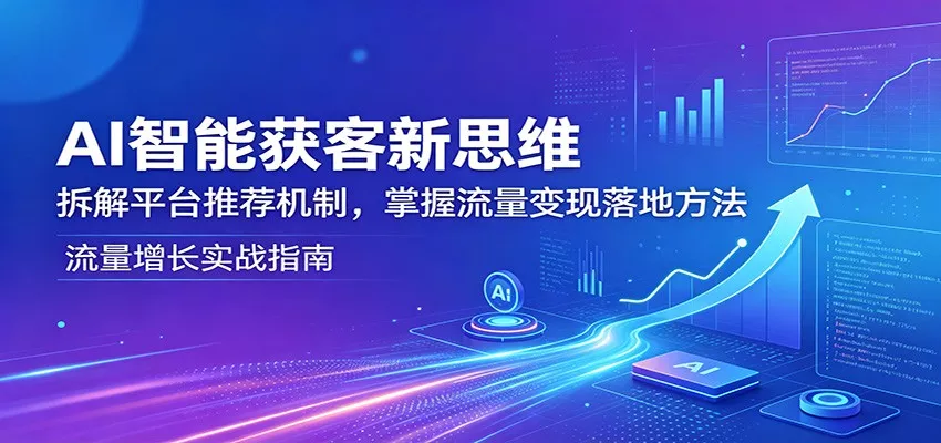 AI智能获客新思维:拆解平台推荐机制,掌握流量变现落地方法 - 项目资源网
