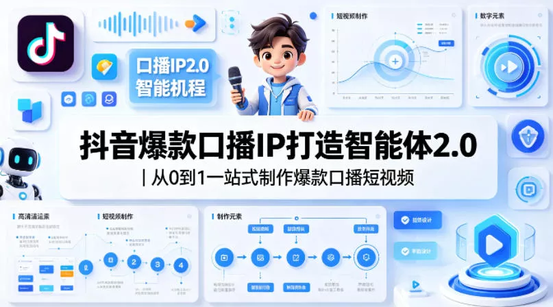 抖音爆款口播IP打造智能体2.0｜从0到1一站式制作爆款口播短视频 - 项目资源网