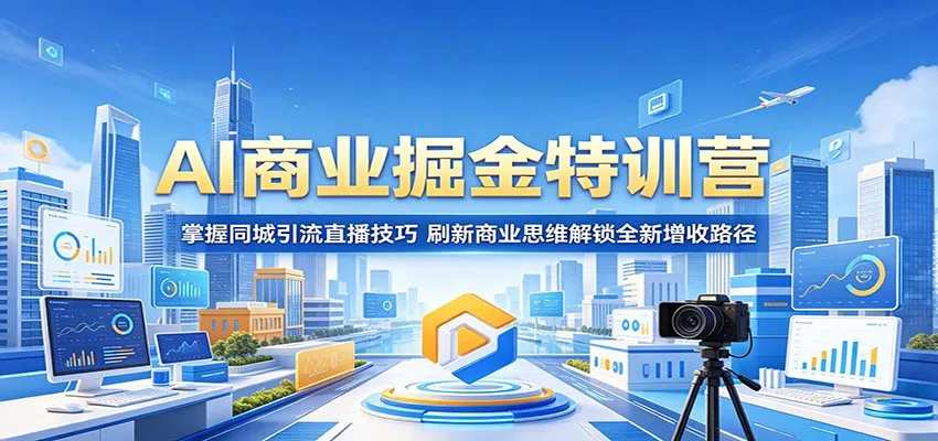 AI商业掘金特训营：掌握同城引流直播技巧，刷新商业思维解锁全新增收路径 - 项目资源网