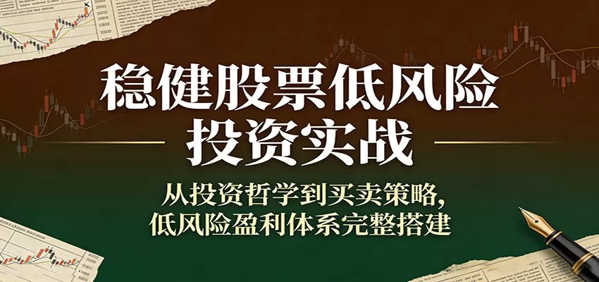 稳健股票低风险投资实战：从投资哲学到买卖策略，低风险盈利体系完整搭建 - 项目资源网