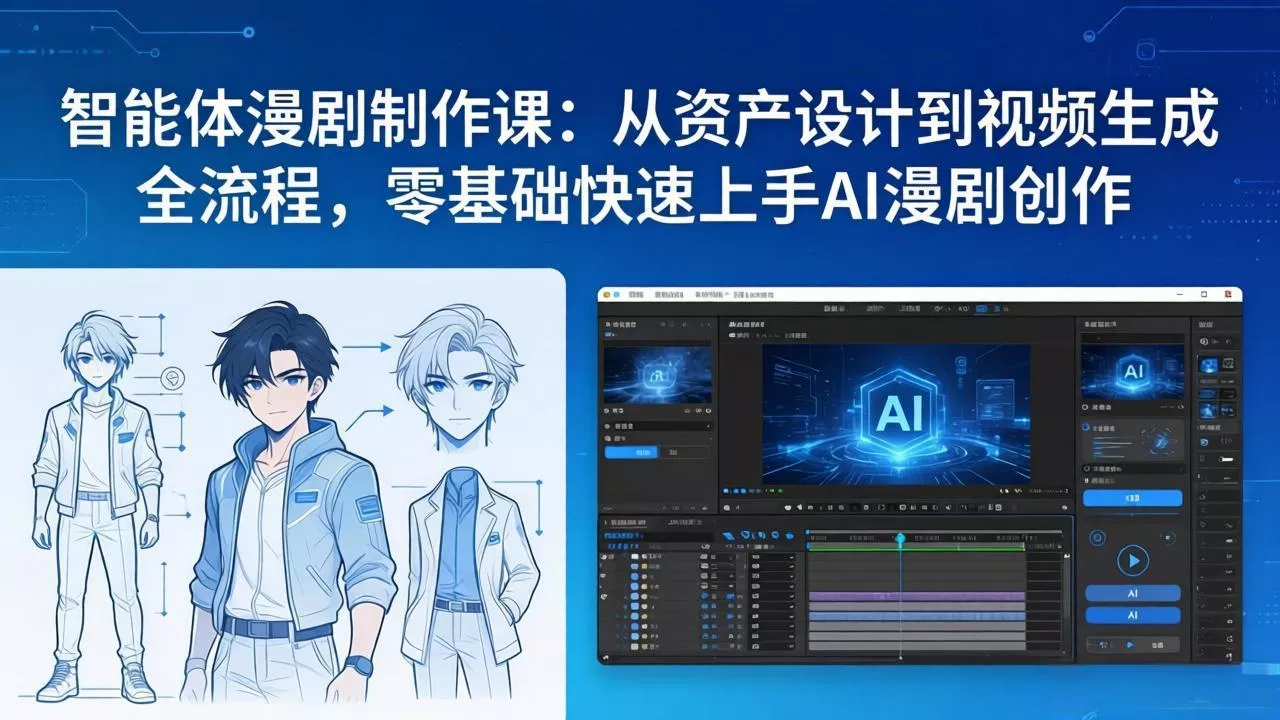 智能体漫剧制作课：从资产设计到视频生成全流程，零基础快速上手AI漫剧创作 - 项目资源网